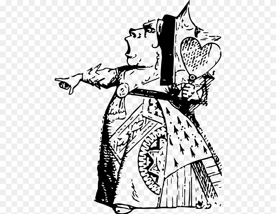 Queen Of Hearts Alice In Wonderland Original, Gray Free Png