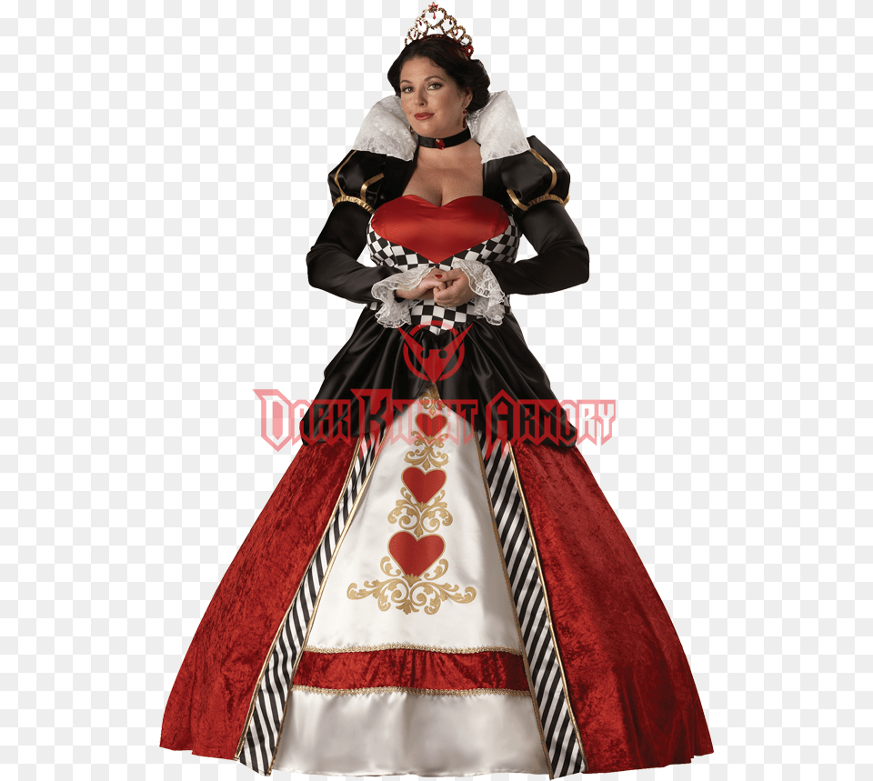 Queen Of Hearts Card Womens Costume Size, Gown, Person, Clothing, Dress Free Png