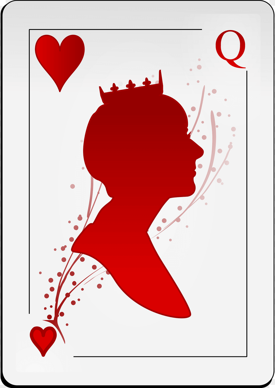 Queen Of Hearts Clipart, Silhouette Png