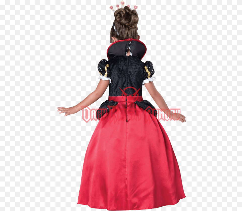 Queen Of Hearts Toddler Deluxe Costume Toddler Girls Queen Of Hearts Costume, Person, Gown, Girl, Formal Wear Free Png