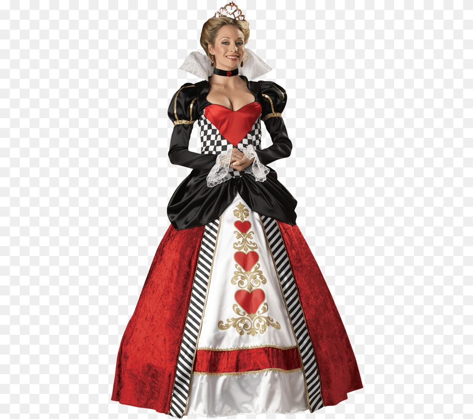 Queen Of Hearts Women S Costume Alice And Wonderland Queen Of Hearts Costume, Dress, Person, Clothing, Lady Free Png Download