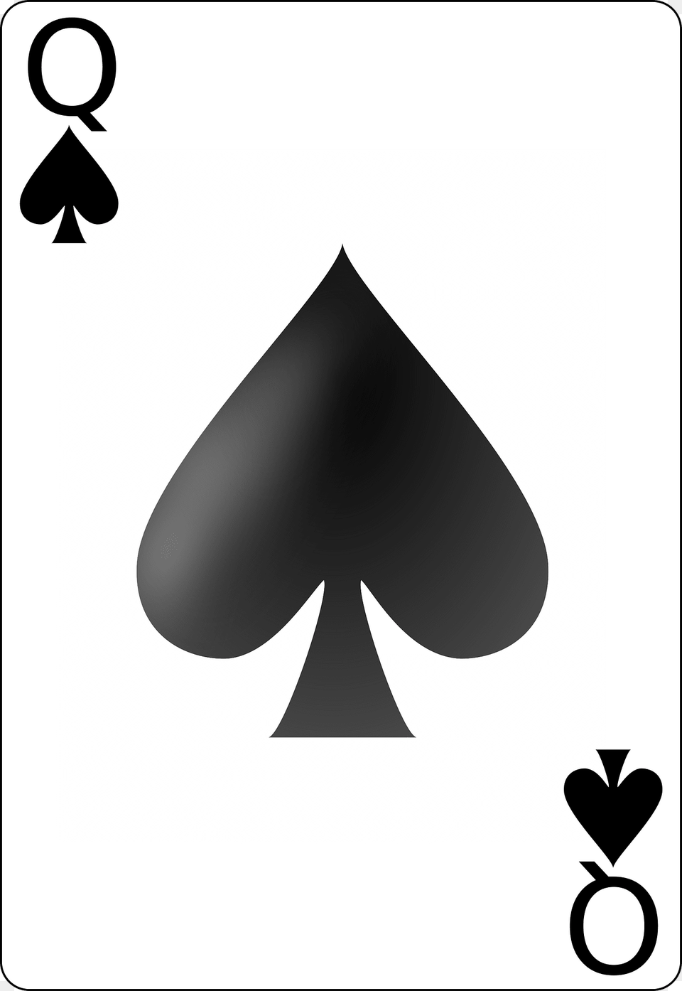 Queen Of Spades Clipart, Stencil, Silhouette, Symbol Free Transparent Png