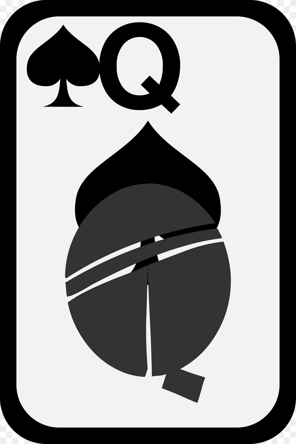 Queen Of Spades Clipart, Stencil, Symbol Png
