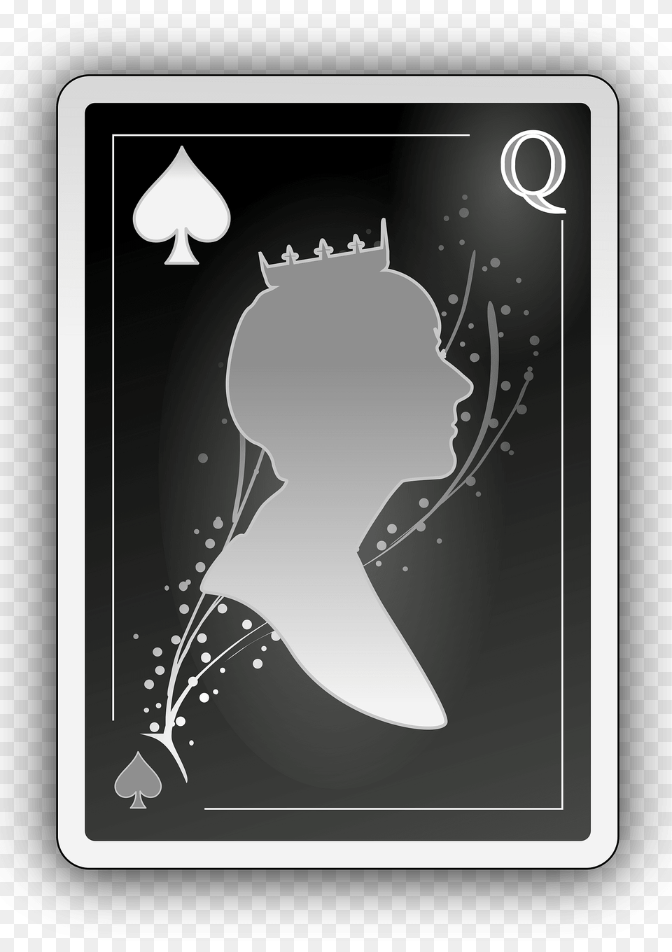 Queen Of Spades Clipart, Computer, Electronics, Tablet Computer, Silhouette Free Png Download