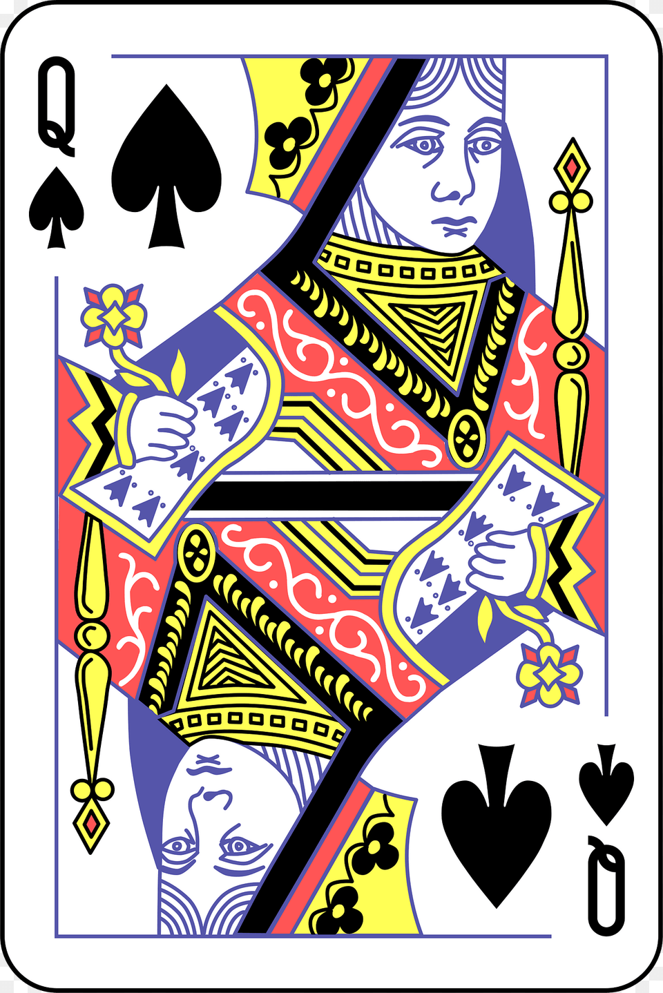Queen Of Spades Clipart, Face, Head, Person, Art Png Image