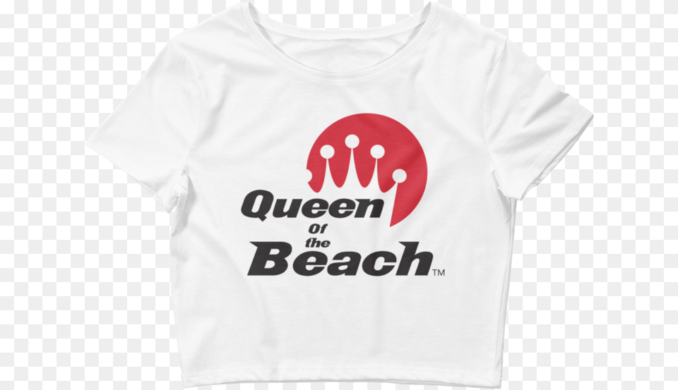 Queen Of The Beach Stack Logo Crop Tee Short Sleeve, Clothing, T-shirt, Shirt Free Png Download