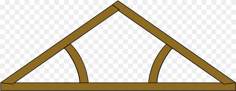 Queen Post Roof Truss Truss Clipart, Triangle Free Png