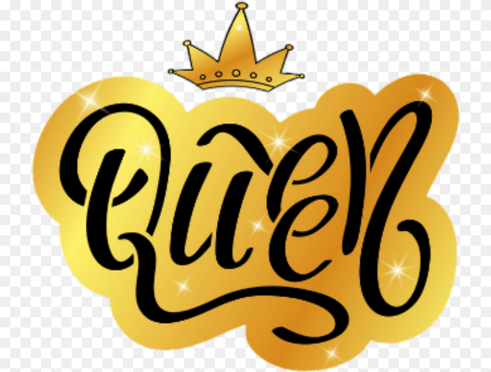 Queen Royalty Gold Crown Sticker Reina Queen Dibujos De Coronas, Logo, Text Png Image