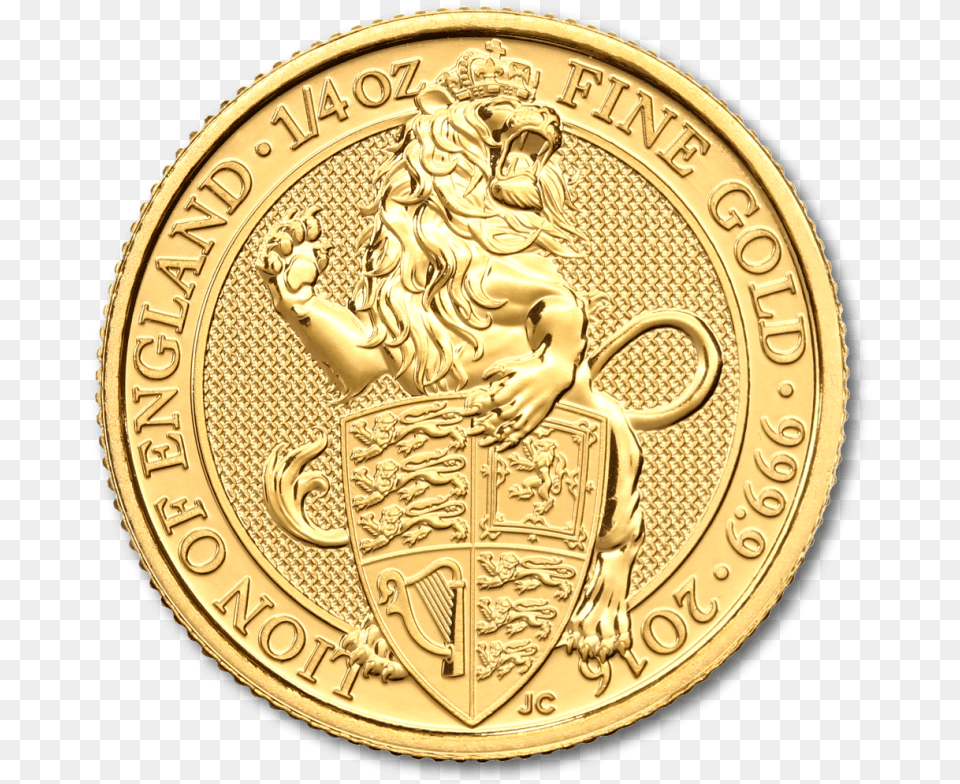 Queen S Beasts Lion 14oz Gold Coin 2016 Motif 2019 Falcon 2 Oz Queens Beasts, Adult, Bride, Female, Person Png Image