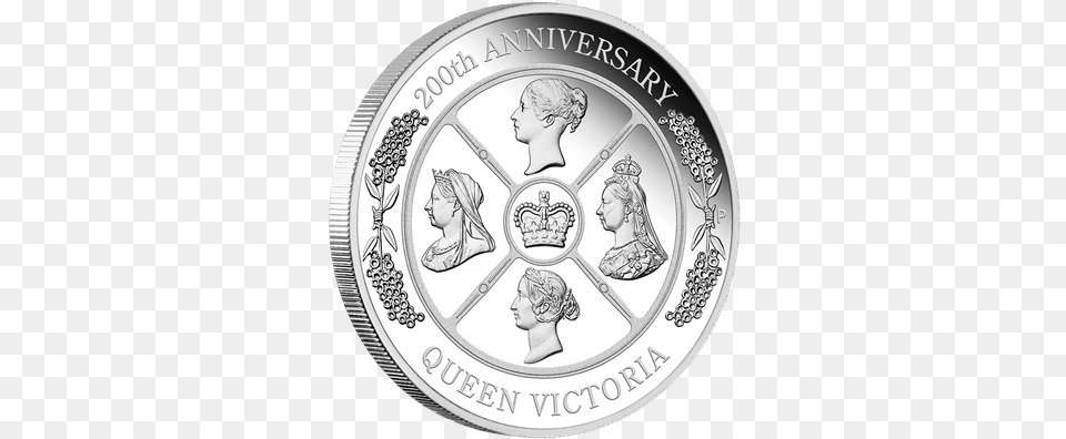 Queen Victoria 1 Oz Emkcom Any Comments On 75th Anniversary Solid Silver 1 Coin, Baby, Person, Money, Adult Png Image
