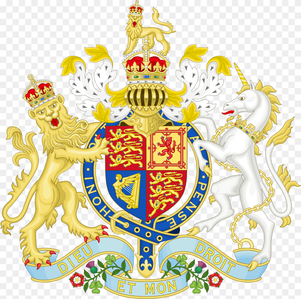 Queen Victoria Uk Coat Of Arms, Emblem, Symbol, Animal, Horse Free Png Download