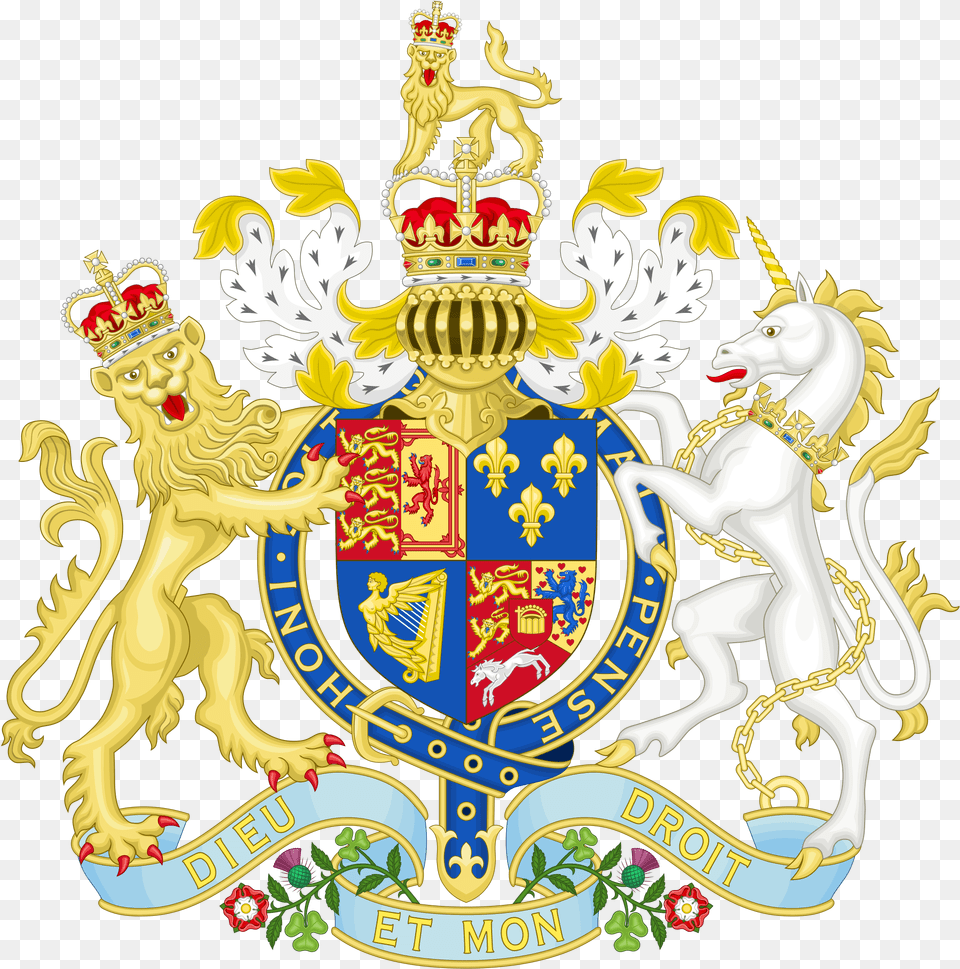 Queens Coat Of Arms, Emblem, Symbol, Animal, Horse Free Png