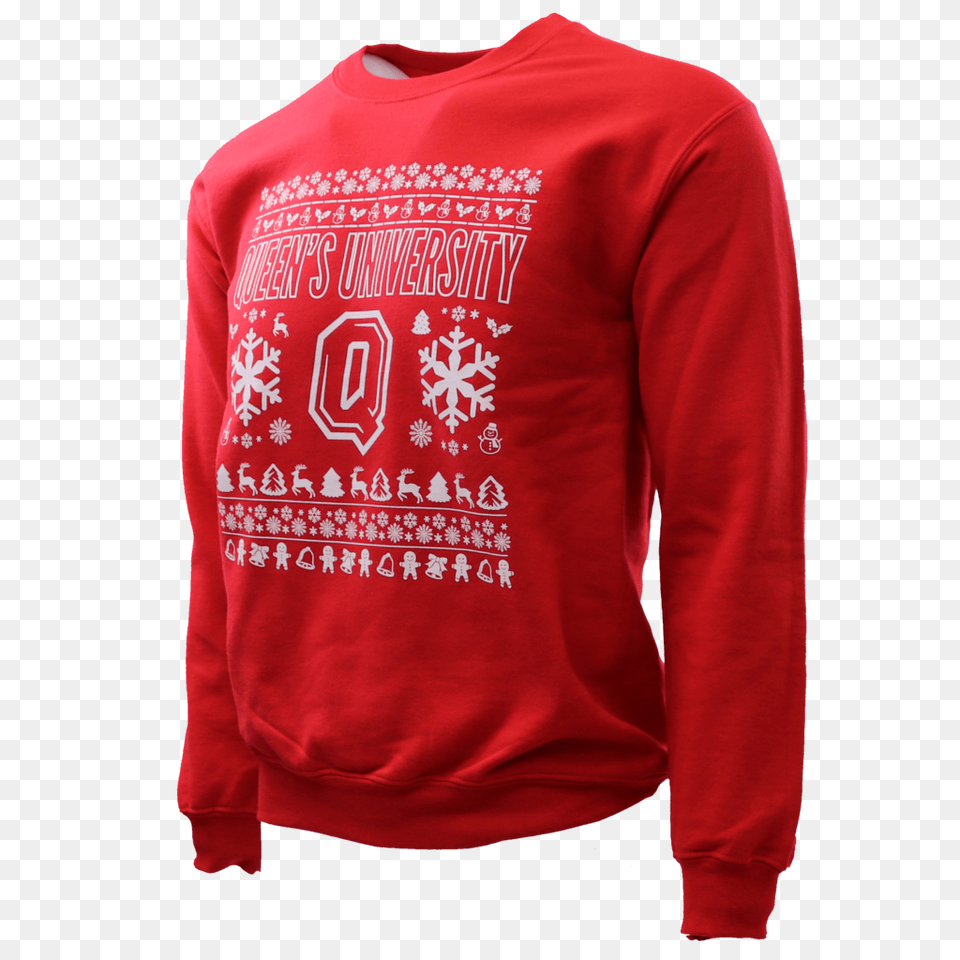 Queens Not So Ugly Christmas Sweater Queens Q Shop, Clothing, Knitwear, Long Sleeve, Sleeve Png Image