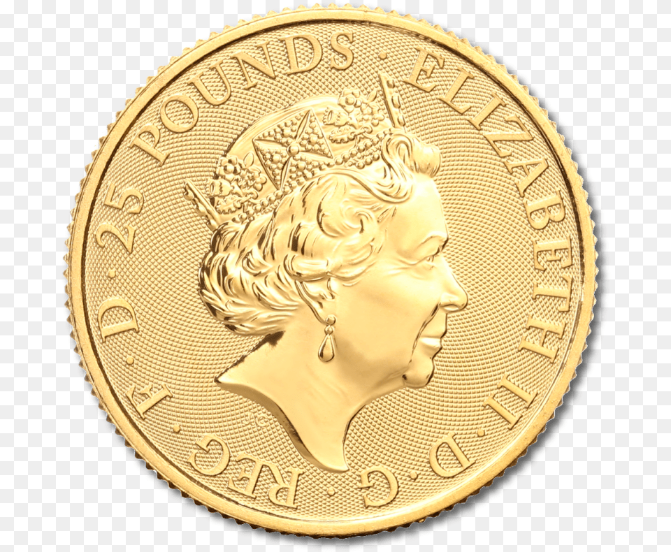 Queenu0027s Beasts Unicorn Gold Coin 2018 Celticgoldeu Solid, Face, Head, Person, Money Free Png Download