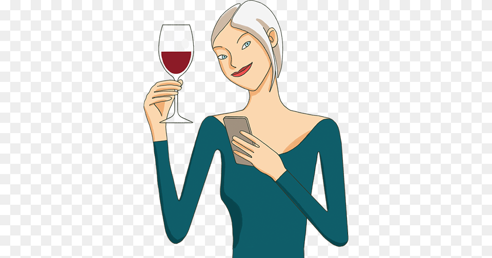 Queremos Acercarte Una Nueva Experiencia Con El Vino Mujer Con Copa De Vino Dibujo, Adult, Person, Woman, Glass Free Png
