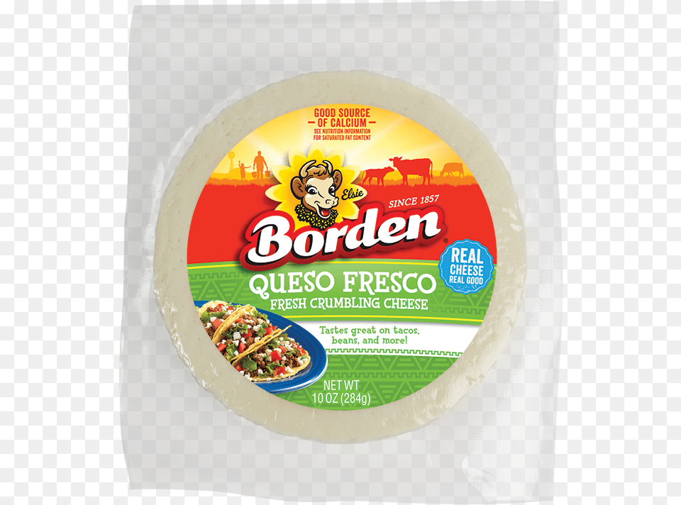 Queso Fresco Round Chunk Borden Queso Fresco Fresh Crumbling Cheese 10 Oz Pack, Baby, Person, Food Free Png