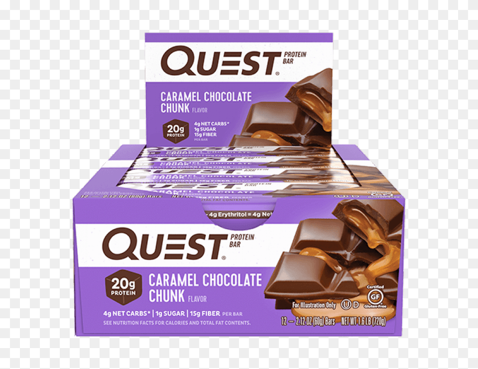 Quest Caramel Chocolate Chunk, Dessert, Food, Cocoa, Sweets Free Png