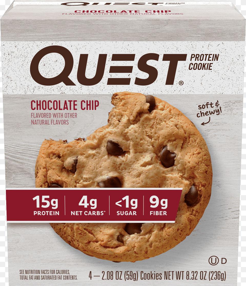 Quest Chocolate Chip Cookie, Food, Sweets, Bread Free Png