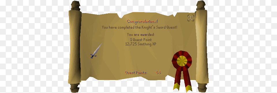 Quest Complete Runescape Quest Complete, Text, Document, Mortar Shell, Weapon Png Image