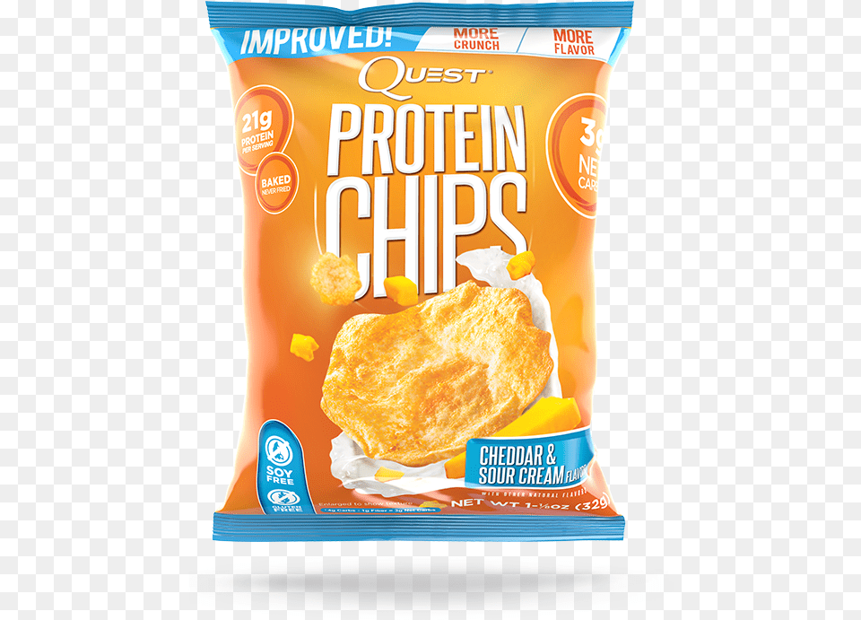Quest Nutrition Cheddar Amp Sour Cream Protein Chips Protein Chips Salt And Vinegar, Food, Ketchup, Bread, Snack Free Transparent Png