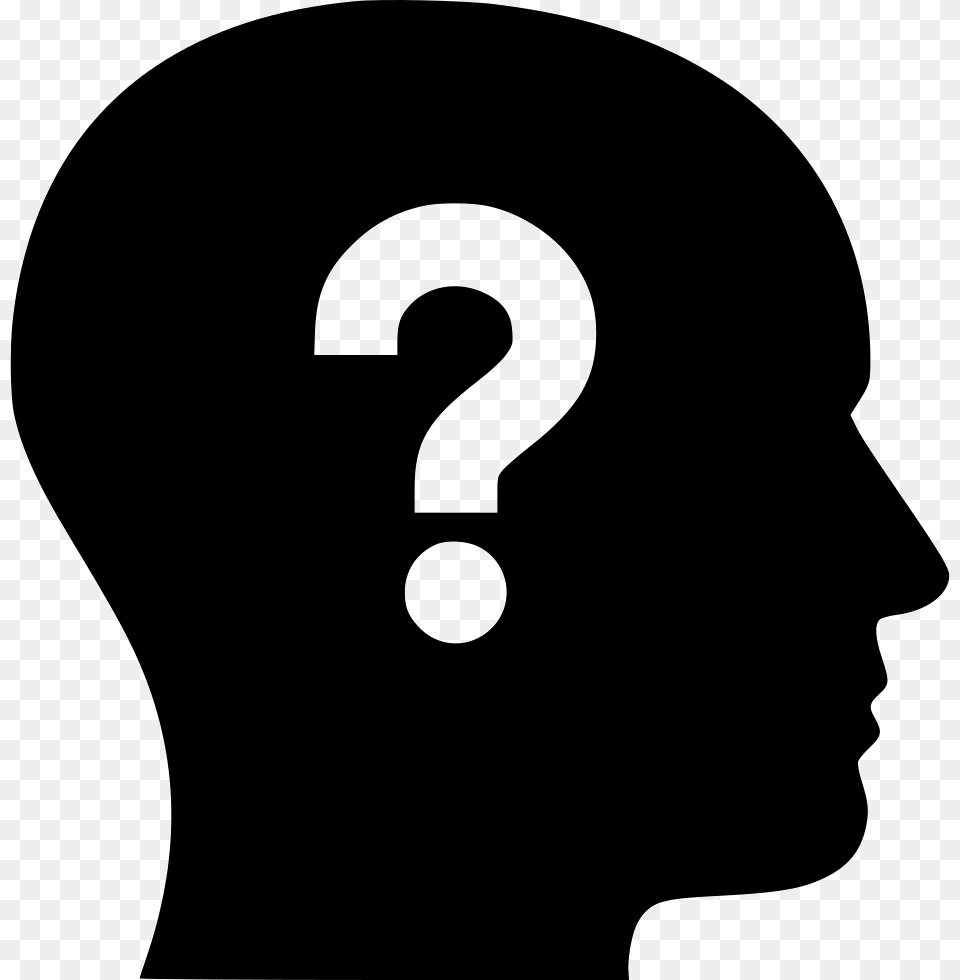 Question Head Head Question Icon Free, Silhouette, Stencil, Adult, Female Png