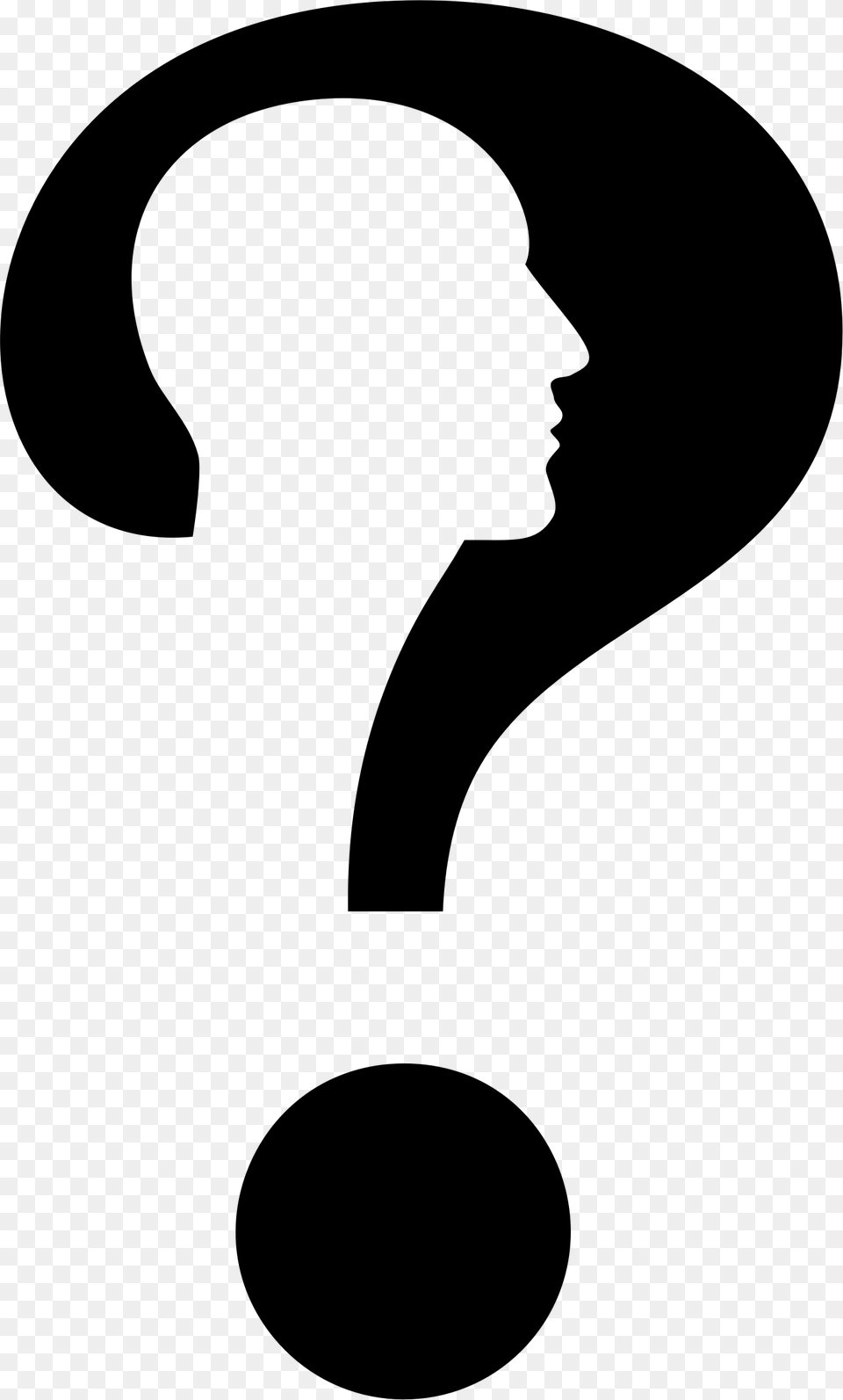 Question Head Two Clip Arts Question Mark With Face, Gray Free Png Download