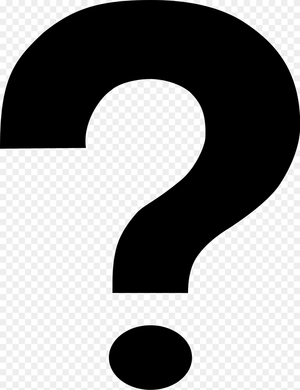 Question Mark Black And White, Gray Free Transparent Png