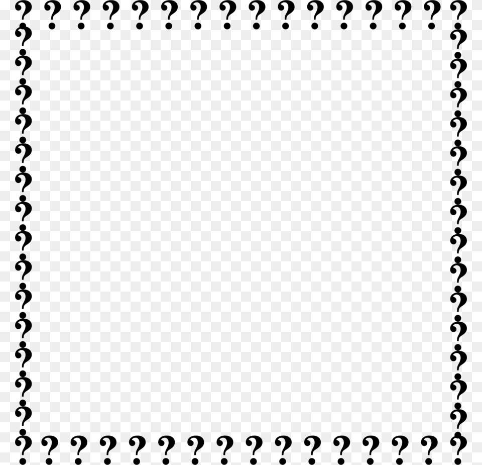 Question Mark Border Clipart Question Mark Clip Art, Gray Free Transparent Png