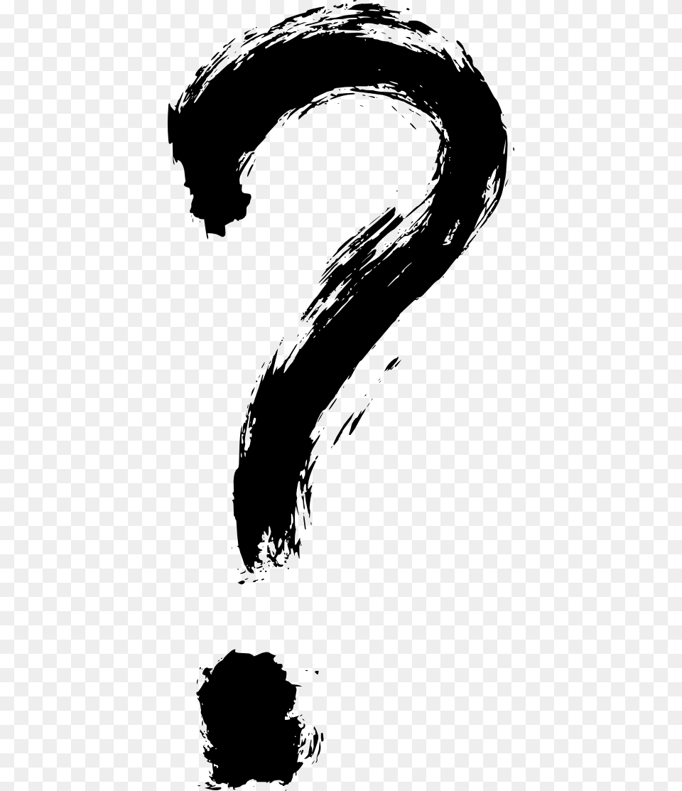 Question Mark Brush Stroke, Stencil, Adult, Person, Female Free Transparent Png