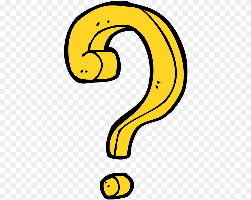 Question Mark Cartoon, Banana, Food, Fruit, Plant Png