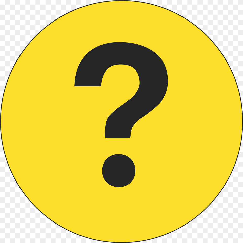Question Mark Circle Question Mark Yellow, Symbol, Number, Text, Disk Free Png