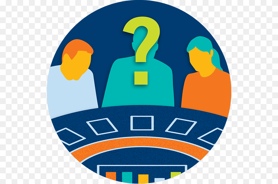 Question Mark Face Three People Sitting At A Blackjack, Adult, Male, Man, Person Png