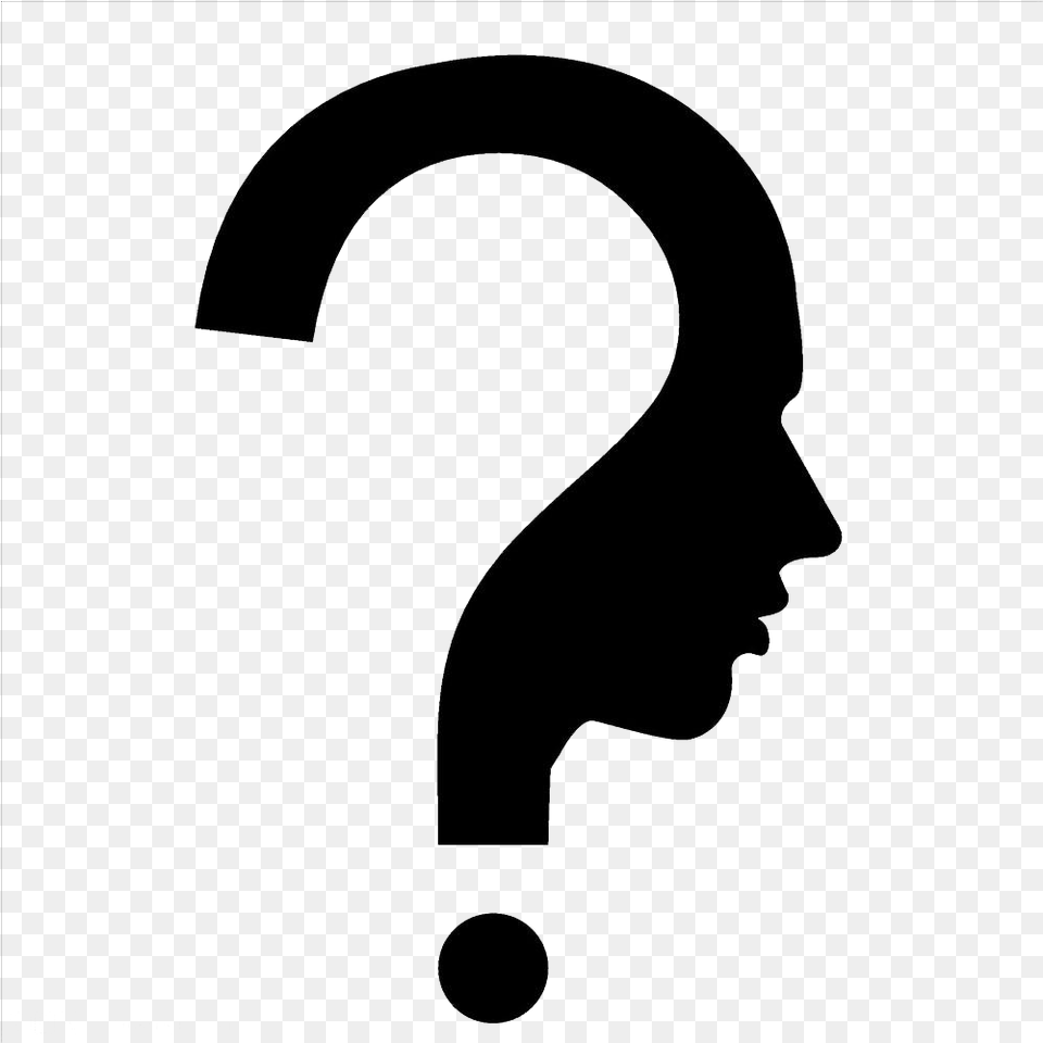 Question Mark Human Head Symbol Question Mark With A Person Background, Silhouette, Adult, Female, Woman Free Transparent Png