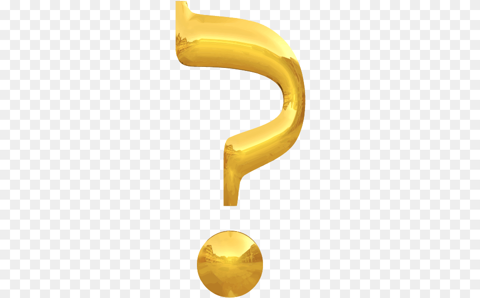 Question Mark In Golden Color Golden Question Mark, Gold, Treasure, Appliance, Blow Dryer Free Png