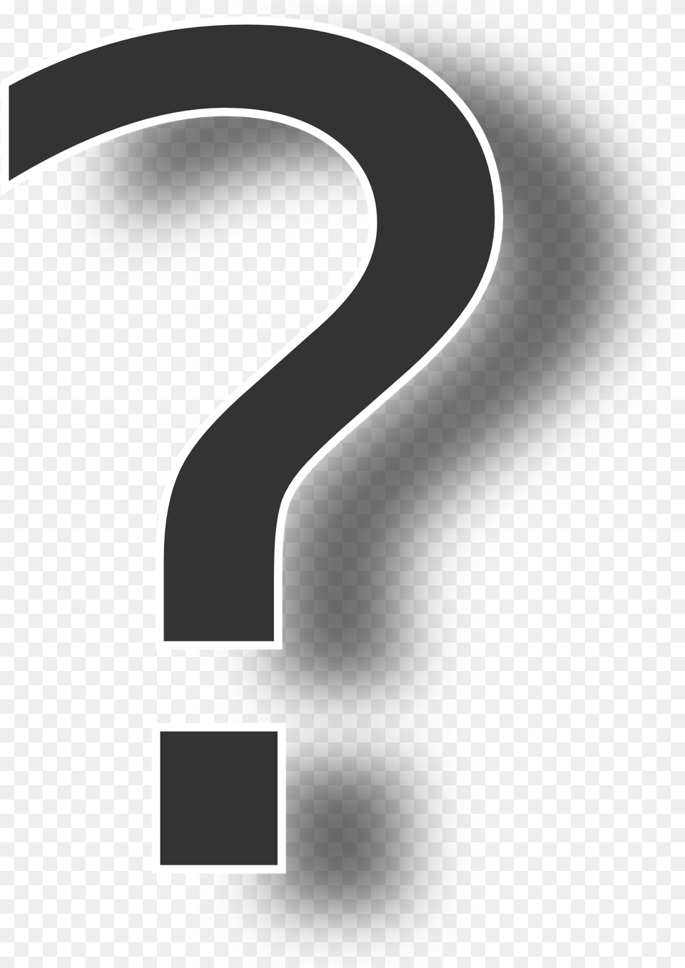 Question Mark On A White Background Black Shadow With Question Free Png Download