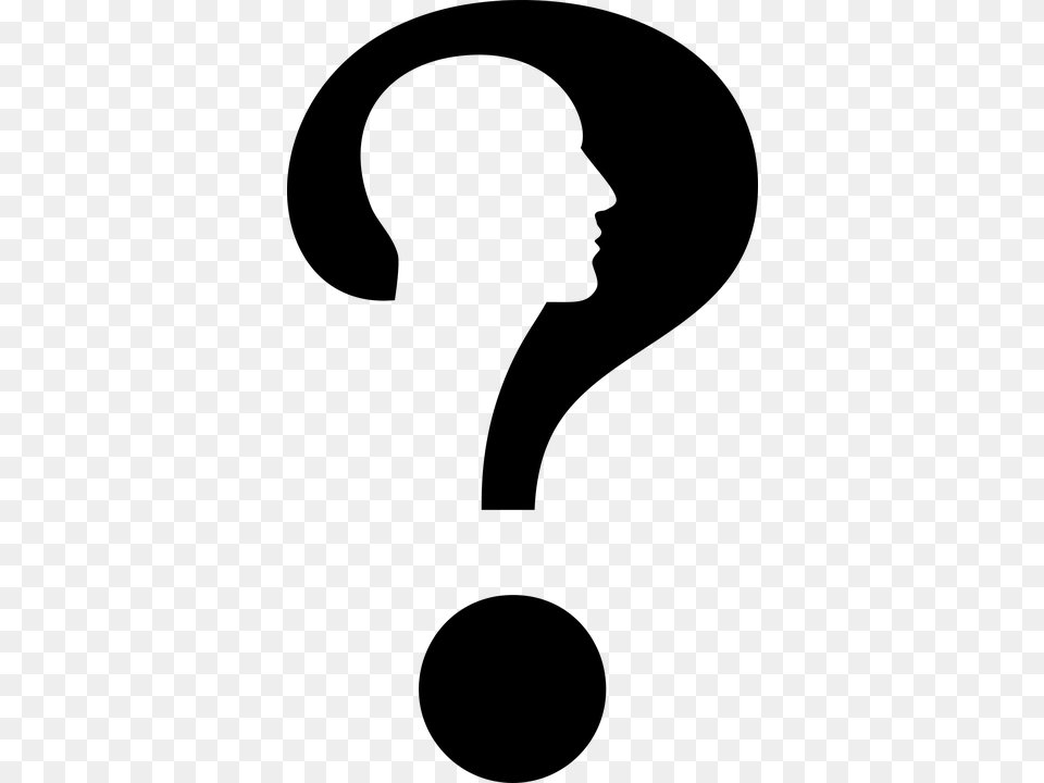 Question Mark Question Mark With Face, Gray Free Png Download