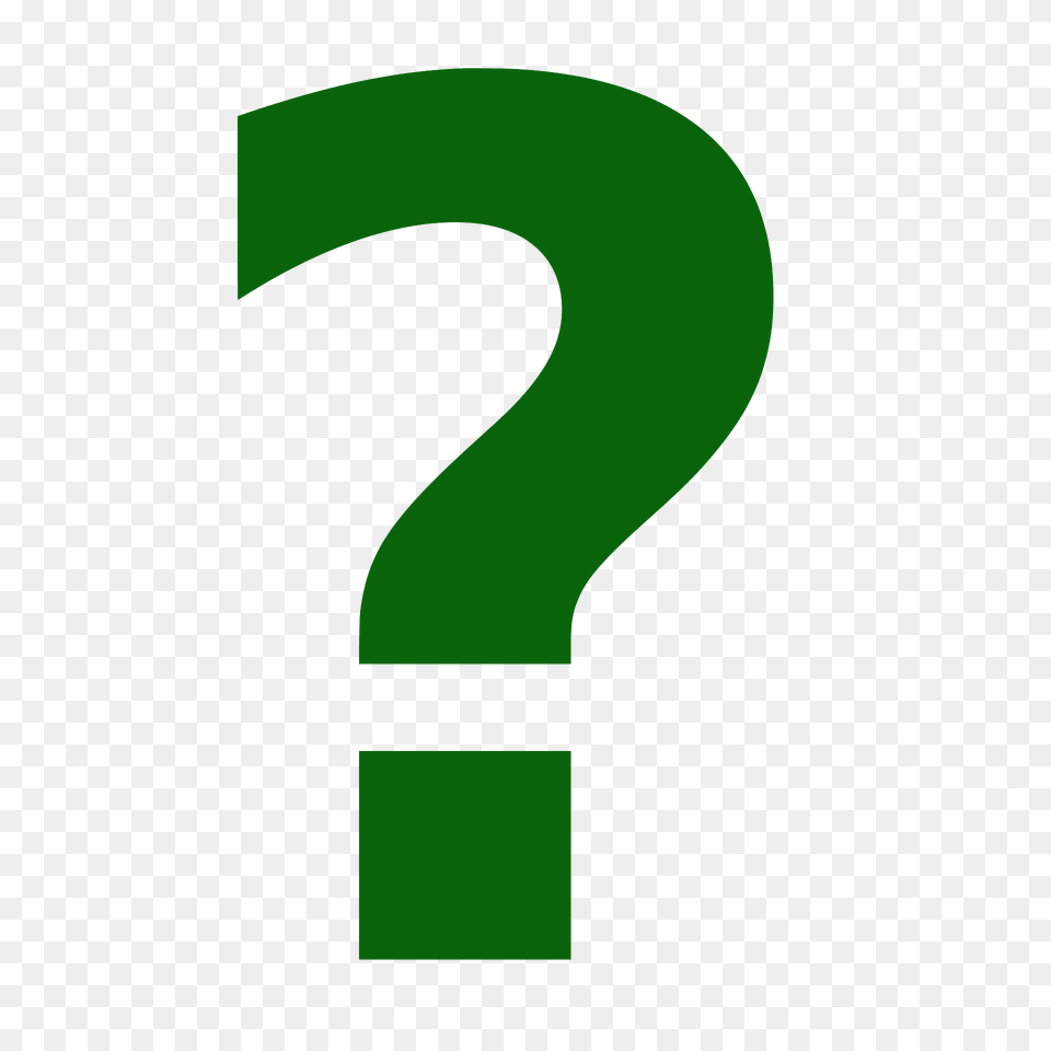Question Mark Silhouette, Green, Symbol, Text, Number Free Png