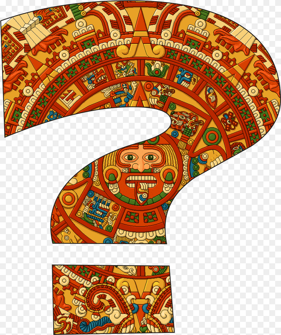 Question Mark Suggesting That The Aztecs Aztec Question Mark, Art, Collage, Pattern Png