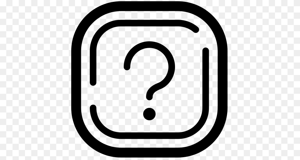 Question Question Mark Sign Icon With And Vector Format, Gray Png Image