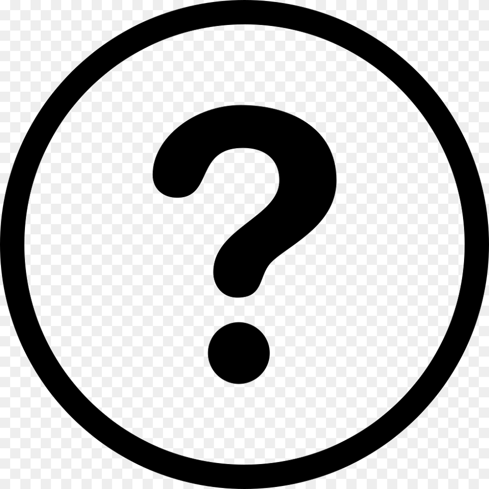 Question Sign In Circles Information Clipart Black And White, Symbol, Number, Text Png Image
