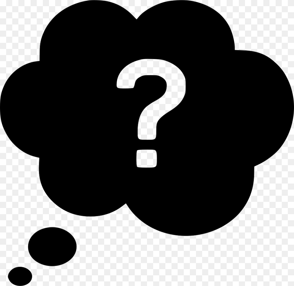Question Thought Bubble Svg Icon Question Thought Bubble Icon, Stencil, Silhouette, Hockey, Ice Hockey Free Png Download