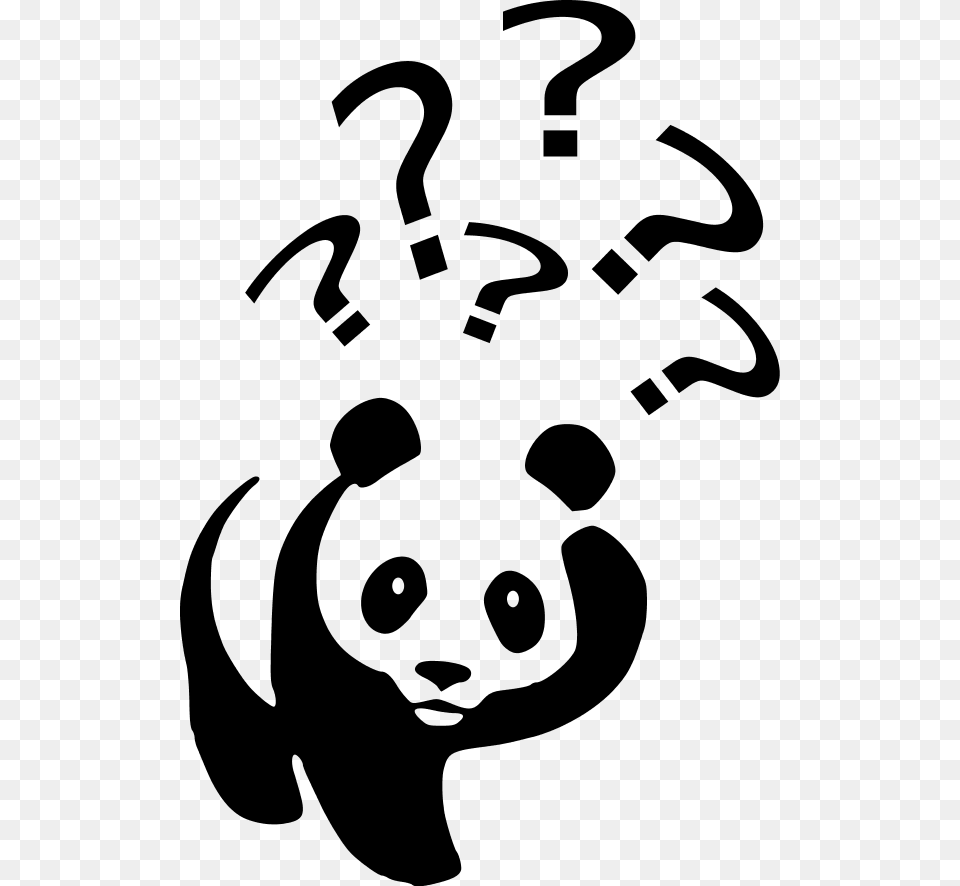 Questions Clip Art Panda Point D Interrogation, Gray Free Png Download