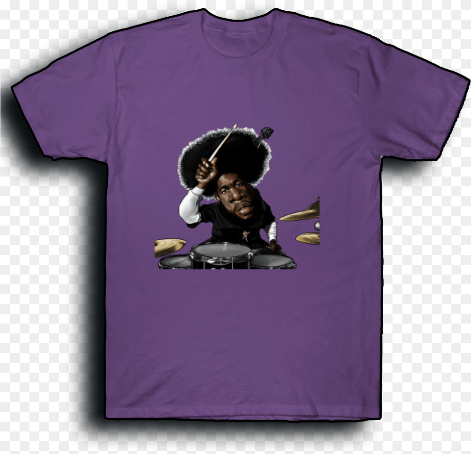 Questlove Buy Now Cartoon, Clothing, T-shirt, Purple, Shirt Png Image