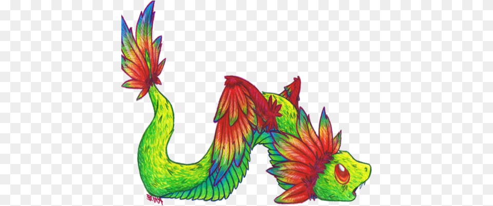 Quetzalcoatl Illustration, Pattern Free Png Download
