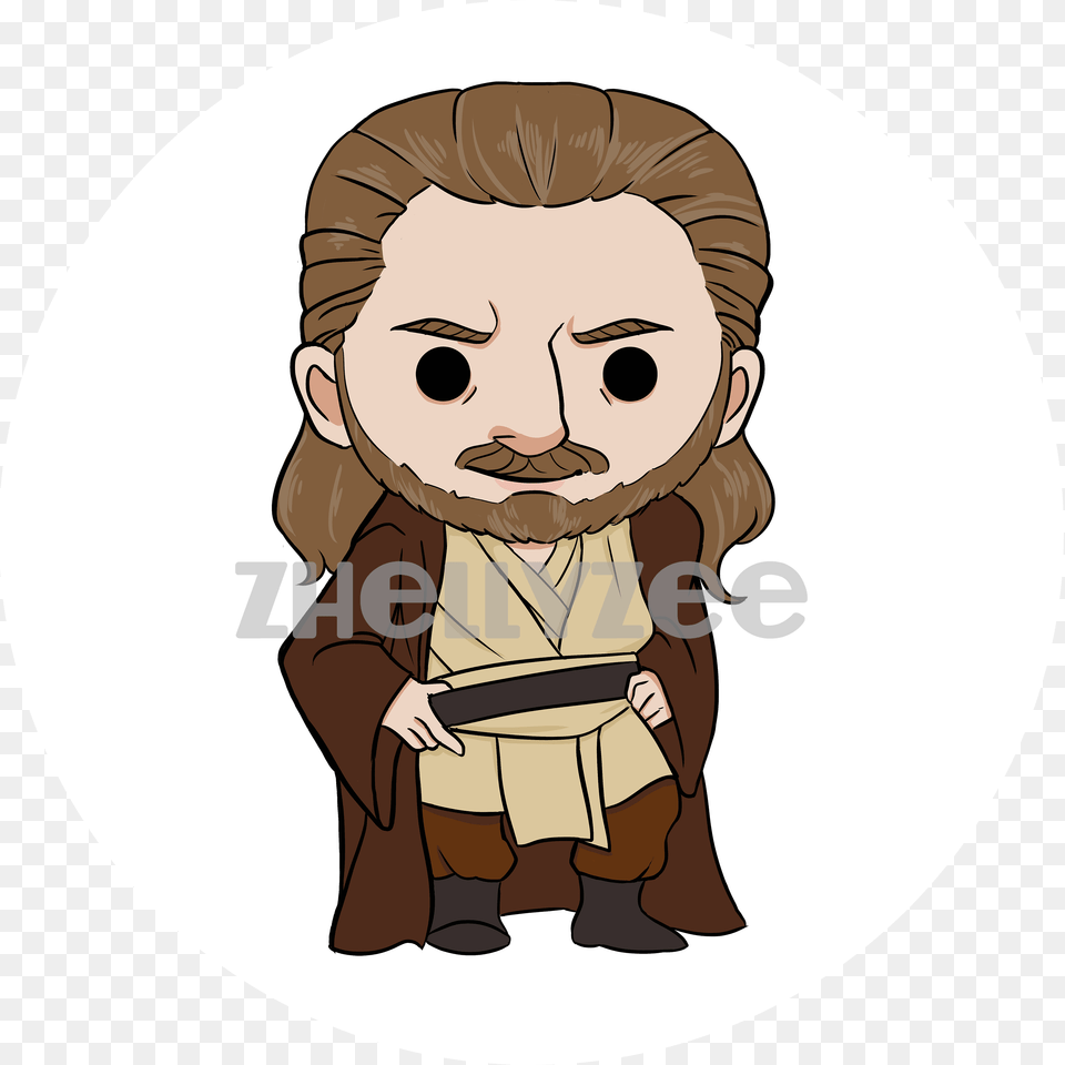 Qui Gon Jinn Cartoon, Photography, Baby, Person, Reading Png Image