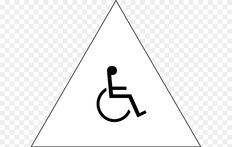 Quick View Wheelchair Icon, Triangle, Sign, Symbol Free Png Download