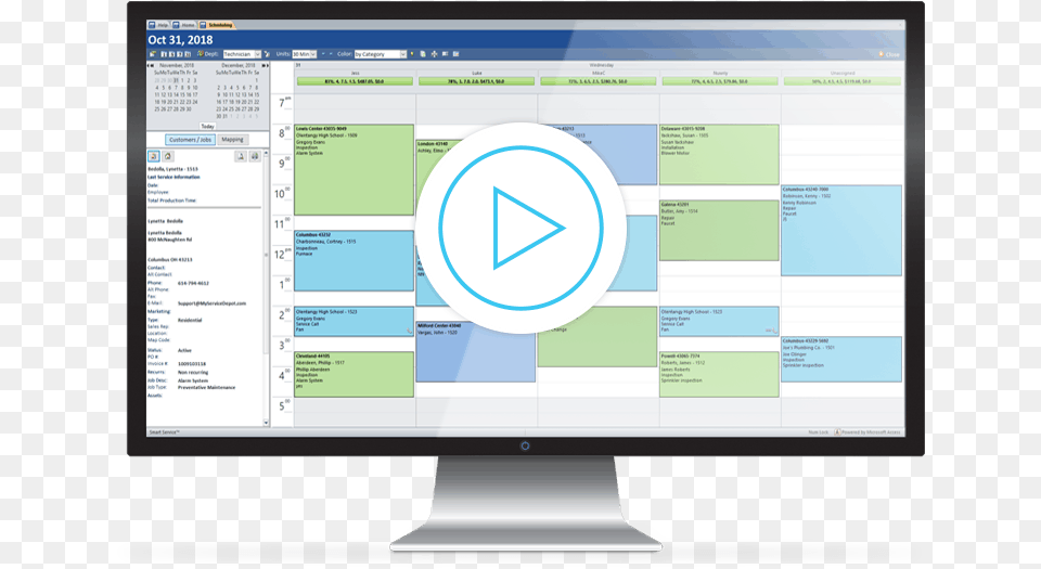 Quickbooks Scheduling Software For Field Service Technology Applications, Computer Hardware, Electronics, Hardware, Monitor Png