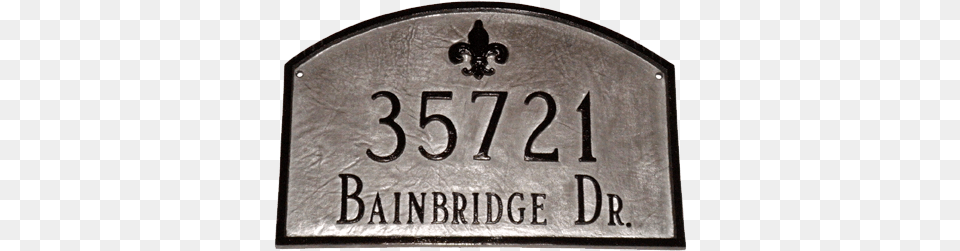 Quickview Fleur De Lis Prestige Arch Address Plaque Montague Metal Products Montague Metal Pcs 63l Large, Symbol, Mailbox, Text, Number Free Png