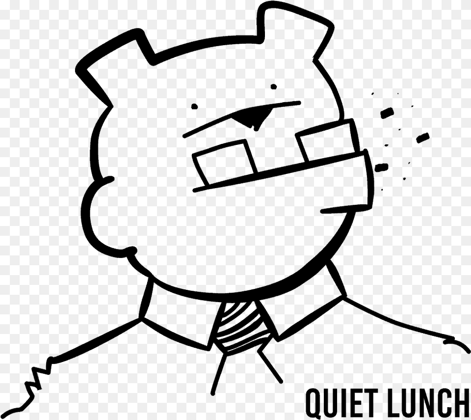 Quietlunch Bear Face W Copy Logo Vector Cartoon, Gray Free Png Download