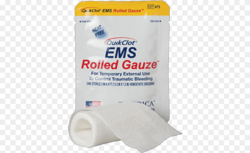 Quikclot Ems Rolled Gauze, Bandage, First Aid Png Image